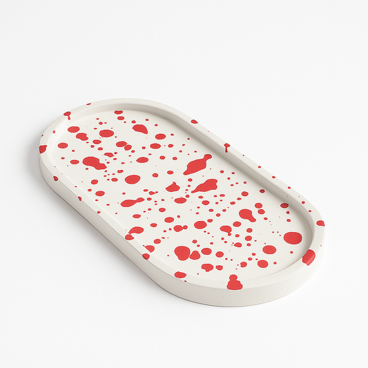 Red Drop El Yapımı Dekoratif Tabak
