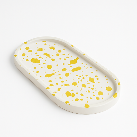 Yellow Drop El Yapımı Dekoratif Tabak