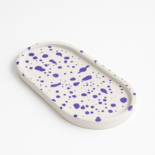 Purple Drop El Yapımı Dekoratif Tabak