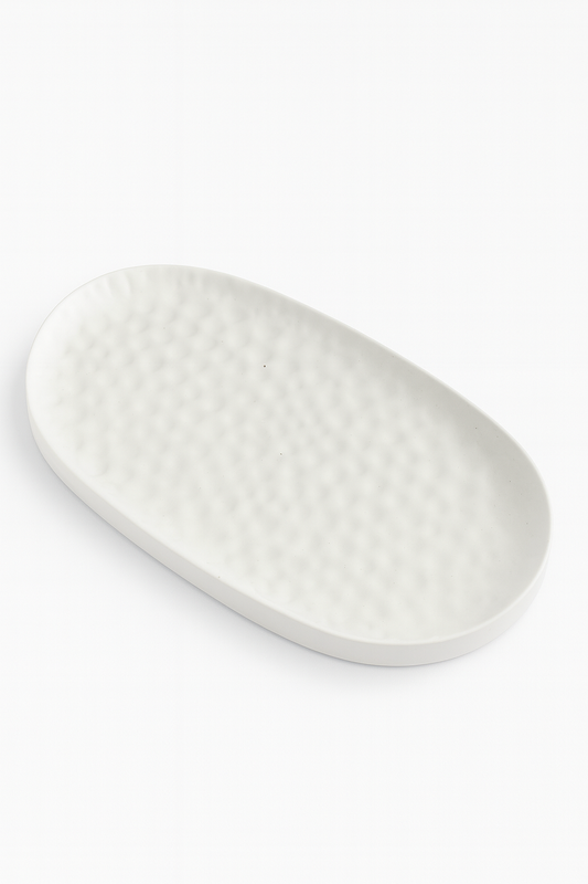 Pebla Dekoratif Dokulu El Yapımı Tabak