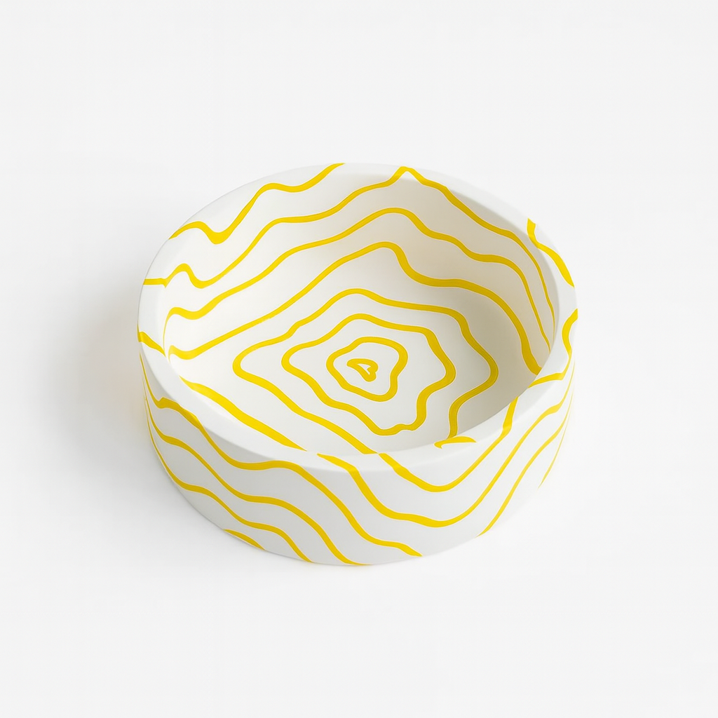 Sarı İzohips El Yapımı Dekoratif Kase