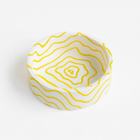 Sarı İzohips El Yapımı Dekoratif Kase