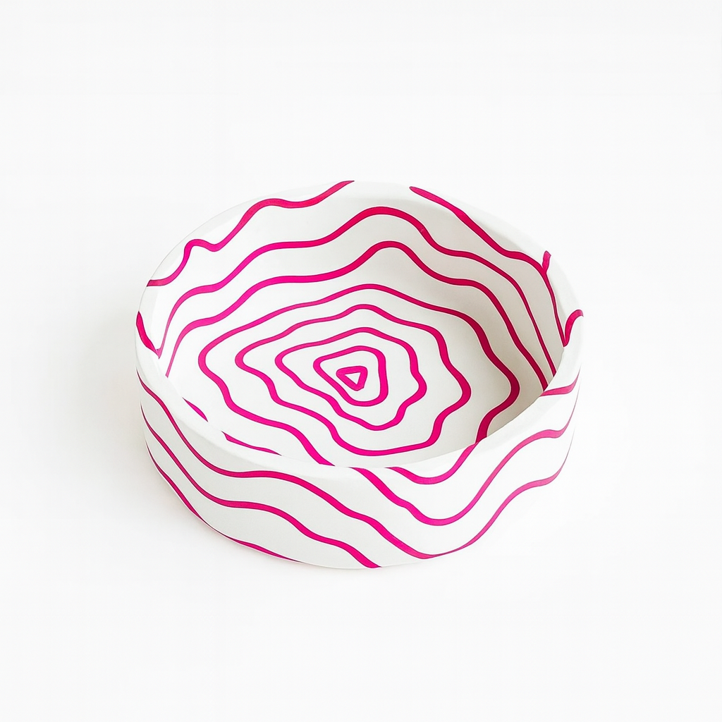 Pembe İzohips El Yapımı Dekoratif Kase