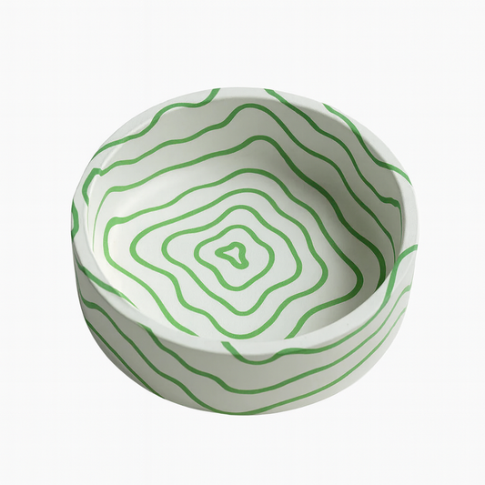 Açık Yeşil İzohips El Yapımı Dekoratif Kase