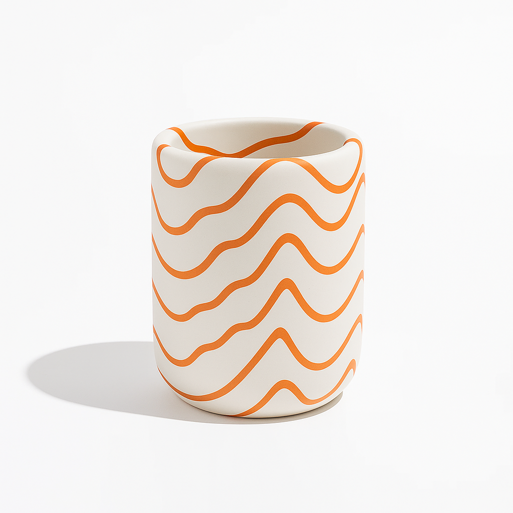 Turuncu İzohips El Yapımı Kalemlik