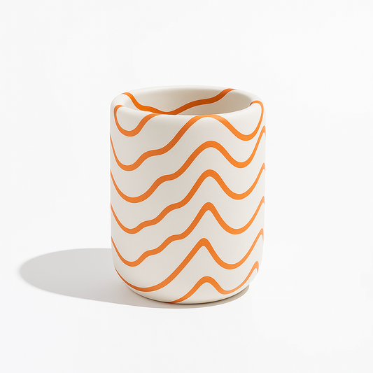 Turuncu İzohips El Yapımı Kalemlik