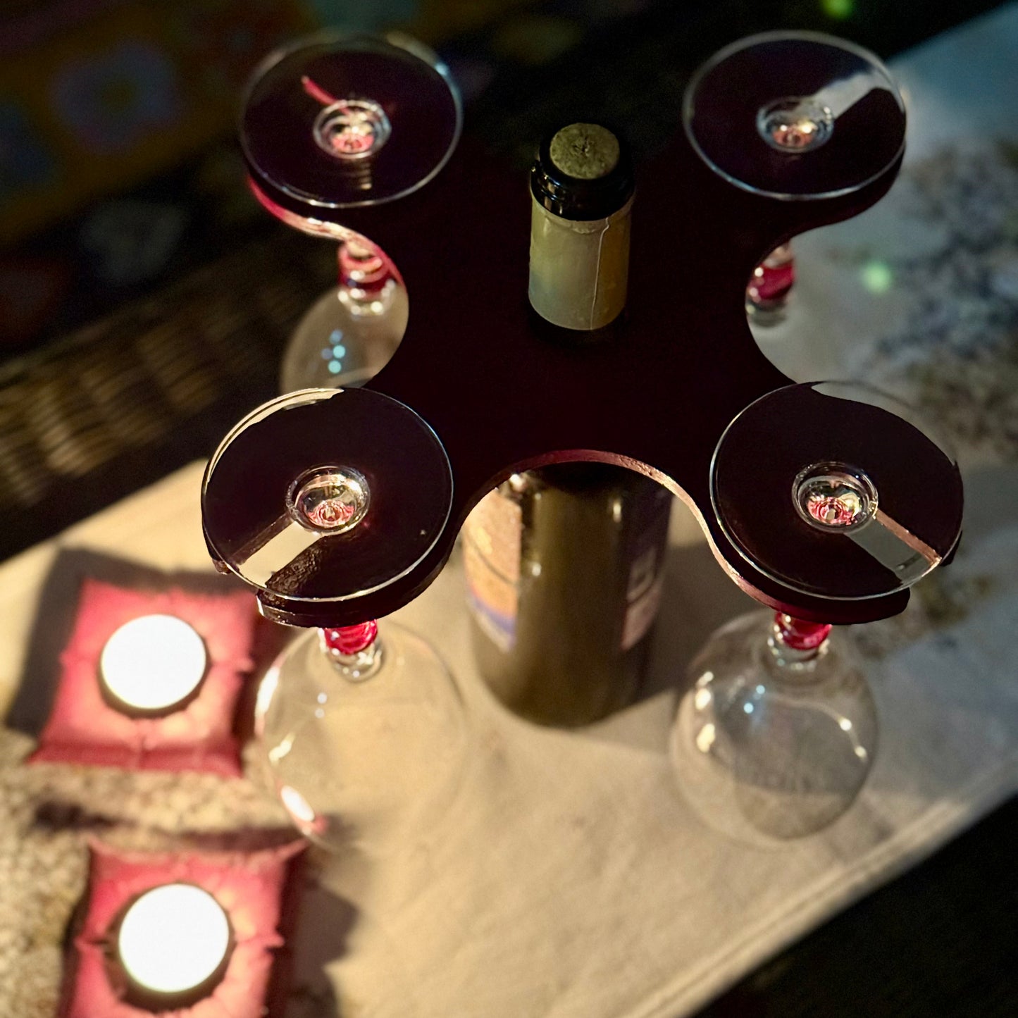 Balance & Bliss El Yapımı Şişe ve Kadeh Tutucu