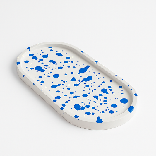 Blue Drop El Yapımı Dekoratif Tabak