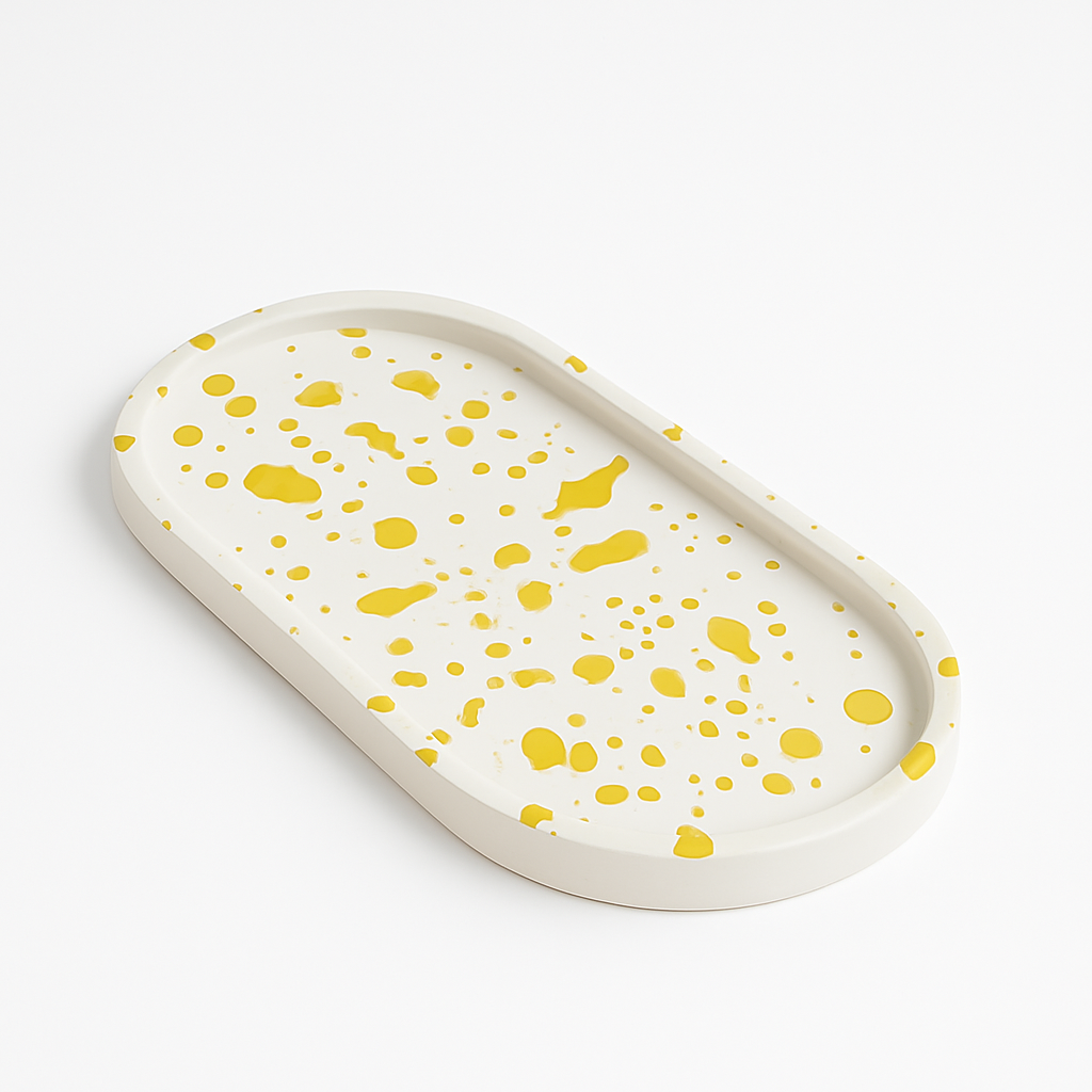 Yellow Drop El Yapımı Dekoratif Tabak