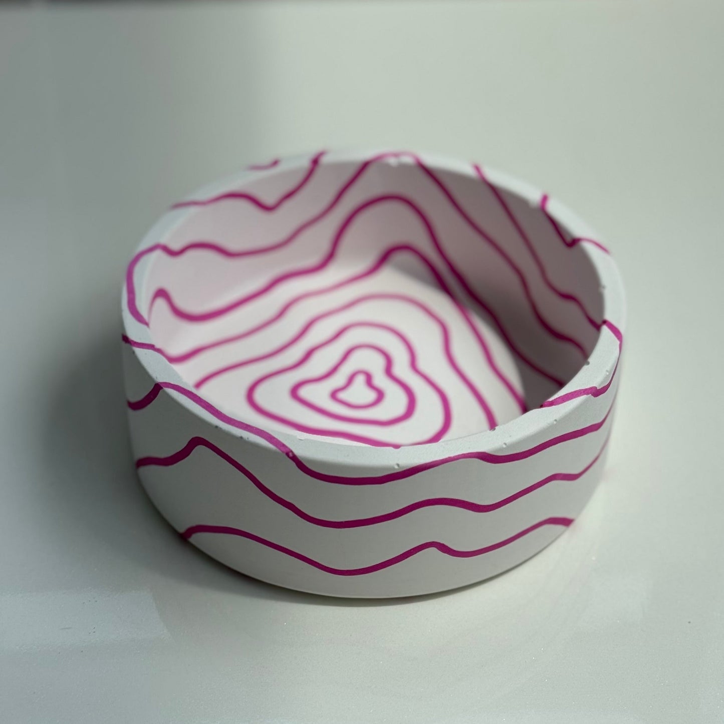 Pembe İzohips El Yapımı Dekoratif Kase