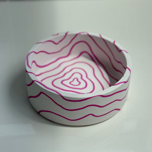 Pembe İzohips El Yapımı Dekoratif Kase