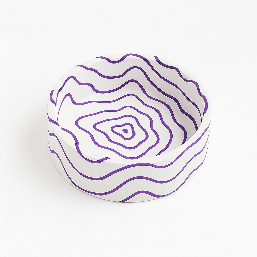 Mor İzohips El Yapımı Dekoratif Kase