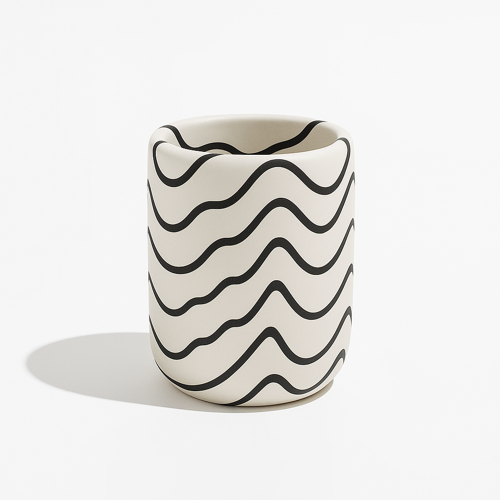 Siyah İzohips El Yapımı Kalemlik