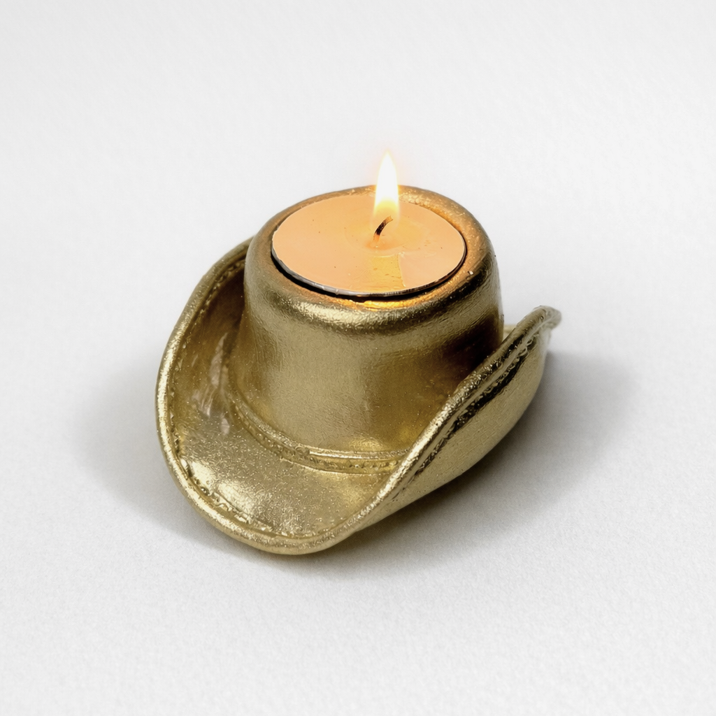 Kovboy Gold El Yapımı Tealight Mumluk