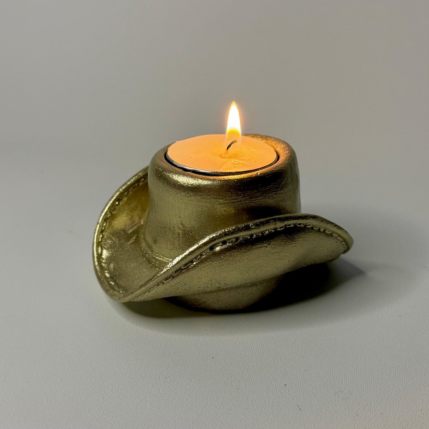 Kovboy Gold El Yapımı Tealight Mumluk