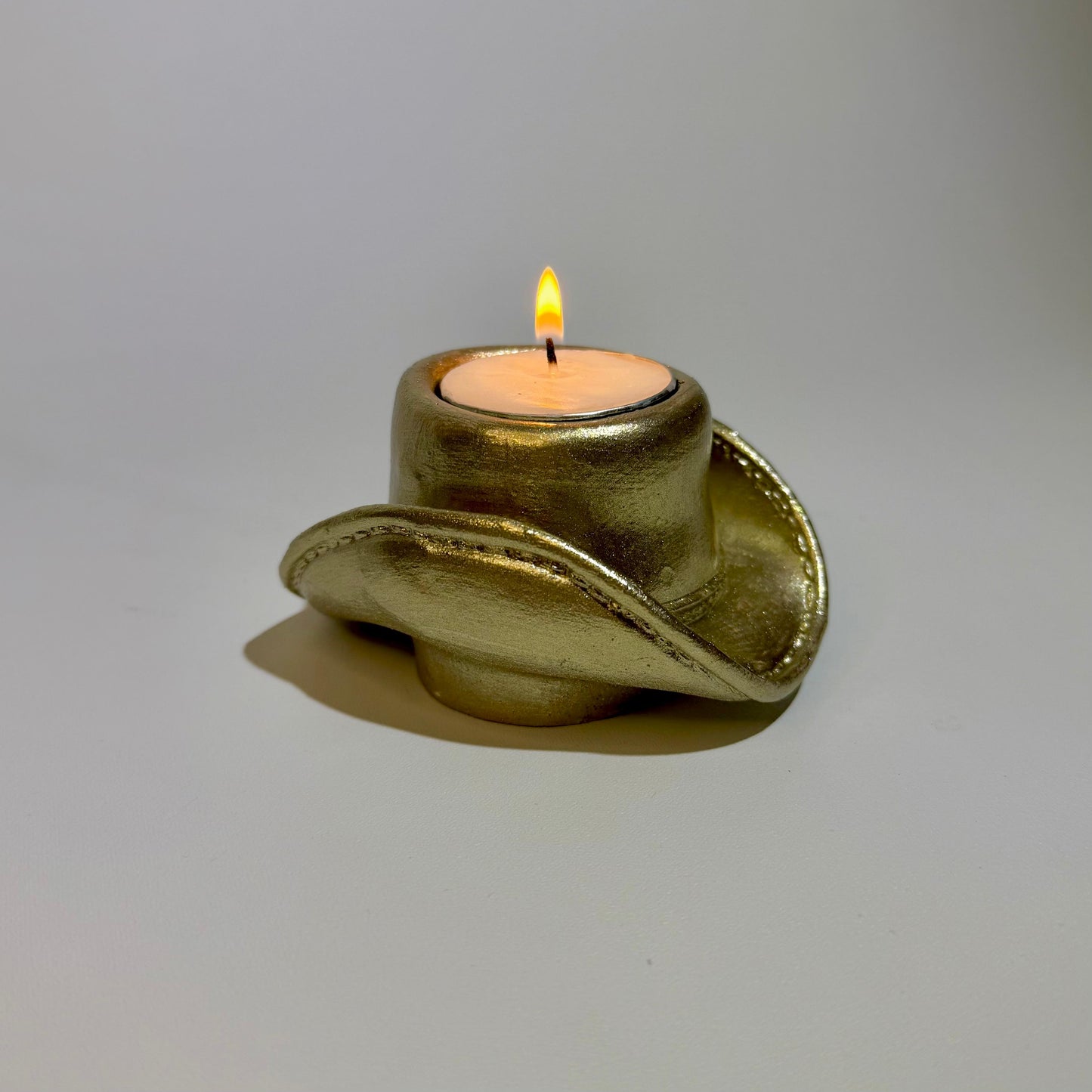 Kovboy Gold El Yapımı Tealight Mumluk